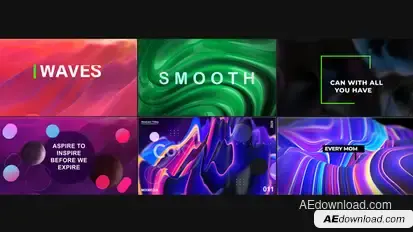 Waves Abstract Titles Titles template preview