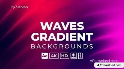 Waves Gradient Backgrounds Elements template preview