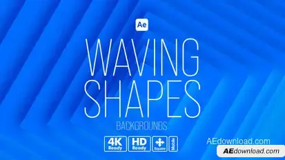 Waving Shapes Backgrounds Elements template preview