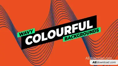 Wavy Colourful Backgrounds Elements template preview