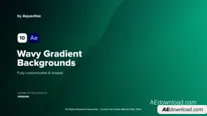Wavy Gradient Backgrounds Elements template preview