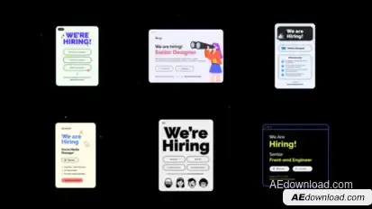 We Are Hiring Titles template preview