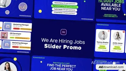 We Are Hiring Jobs Slider Promo Video Displays template preview
