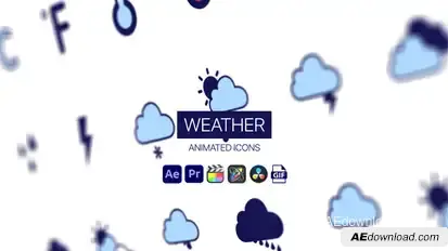 Weather Animated Icons Elements template preview