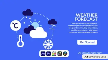 Weather Forecast Design Concept Product Promo template preview