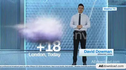 Weather forecast News channel broadcast-packages template preview