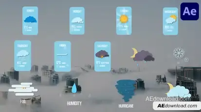 Weather Forecast Titles for After Effects Titles template preview
