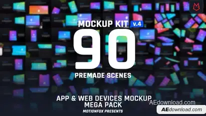 Web & App Promo Device Mockup Pack v4 Product Promo template preview