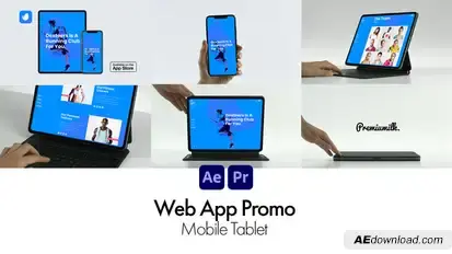 Web App Promo Mobile Tablet Product Promo template preview