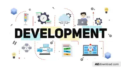 Web Development Typography Scenes Titles template preview