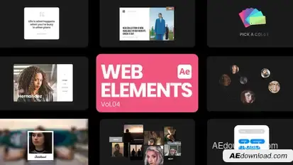 Web Elements 04 for After Effects Elements template preview
