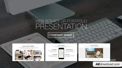 Web Service or Portfolio Presentation Video Displays template preview