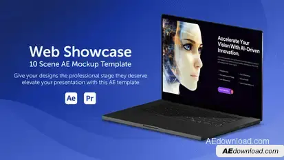 Web Showcase – 10 Scene AE Mockup Template Product Promo template preview