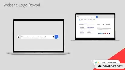 Website Logo Reveal Logo Stings template preview