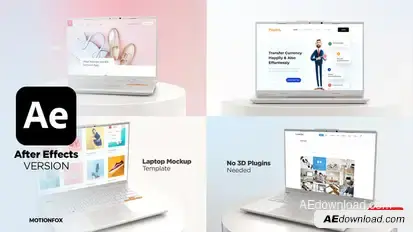 Website Presentation | White Laptop Mockup Product Promo template preview