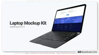 Website Promo. Laptop Mockup v1.2 Product Promo template preview