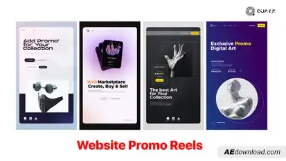Website Promo Reels Video Displays template preview