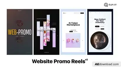 Website Promo Reels v2 Video Displays template preview