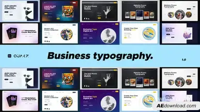 Website Promo Typography Video Displays template preview