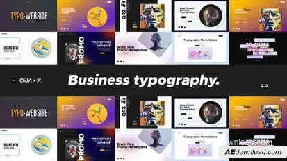 Website Promo Typography v2 Video Displays template preview