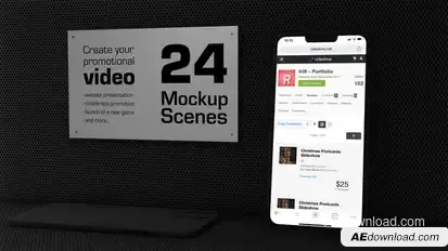 Website, Social Network & Mobile App Promotion Product Promo template preview