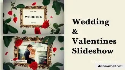 Wedding & Valentines Slideshow Video Displays template preview