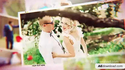 Romantic Wedding Slideshow Video Displays template preview