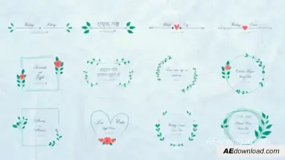 Wedding And Holidays Animations for After Effects Titles template preview