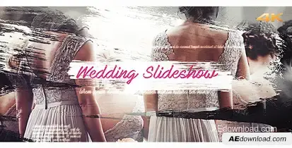 Wedding Brush Slideshow Video Displays template preview