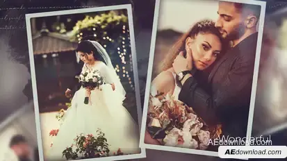 Wedding Ink Slideshow Openers template preview