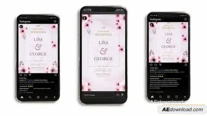 Wedding Instagram Post || Wedding Invitation Intro Openers template preview