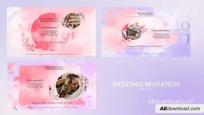 Wedding Invitation Video Displays template preview