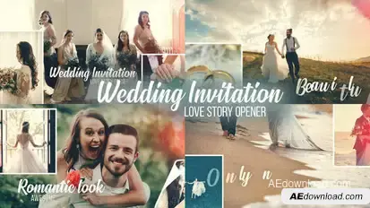 Wedding Invitation - Slideshow Opener Video Displays template preview