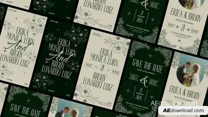 Wedding Invitation Ater Effects Elements template preview