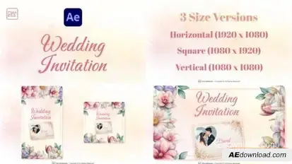 Wedding Invitation For After Effects Openers template preview