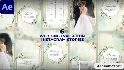 Wedding Invitation Instagram Stories Product Promo template preview