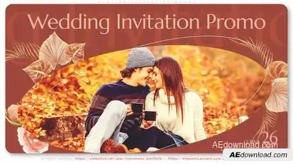 Wedding Invitation Promo Video Displays template preview