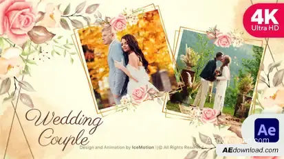 Wedding Invitation Slideshow 4K Video Displays template preview