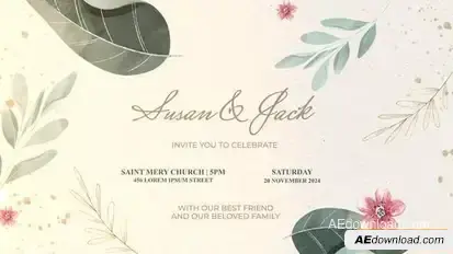 Wedding invitation slideshow Openers template preview