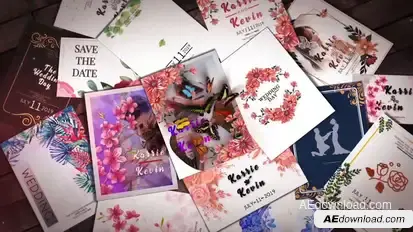 Wedding Invitation Slideshow B31 Video Displays template preview