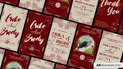 Wedding Invitation Story Elements template preview