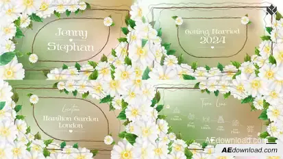 Wedding Invitation v01 Titles template preview