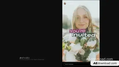 Wedding Invitation // Vertical Stories Video Displays template preview