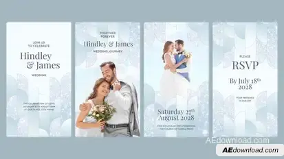 Wedding Invitation Video Template Video Displays template preview