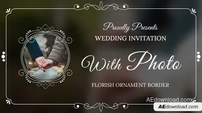 Wedding Invitation with Photo Elements template preview