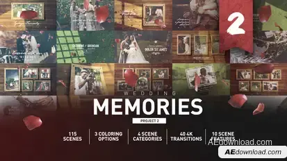 Wedding Memories Slideshow Video Displays template preview