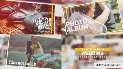 Wedding Photo Album Video Displays template preview