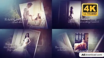 Wedding Romantic Photo Slideshow Openers template preview