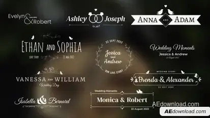 Wedding/Romantic Titles 2 Titles template preview