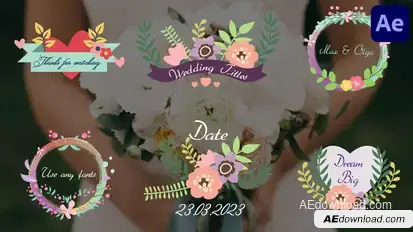 Wedding Romantic Titles for After Effects Titles template preview